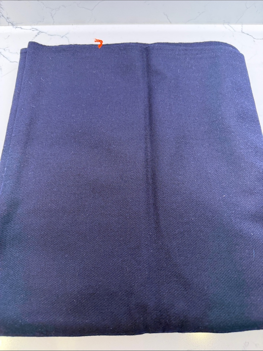 Navy Blue Commercial Light Weight Wool New Remnant 1 yard 23 x 50